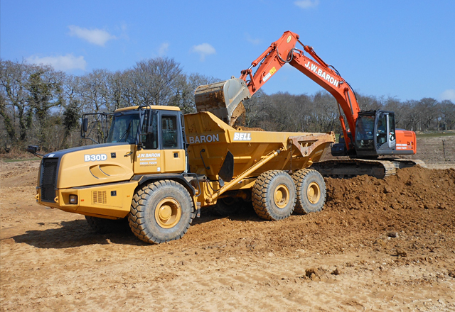 Slurry lagoon construction in Devon