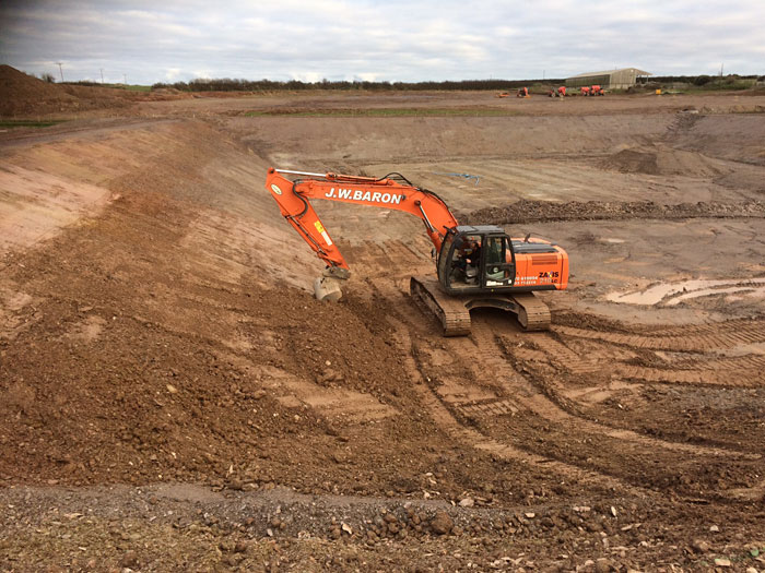 Long reach excavators for hire in Devon