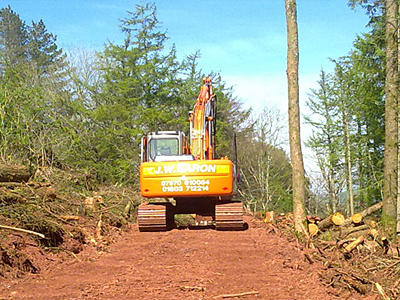 Forest access route created in South West woodland 