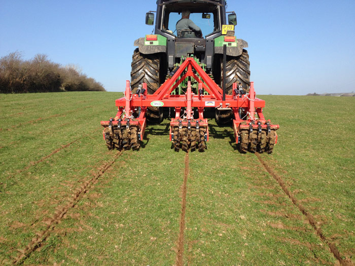 Water pipe installation on Devon farm