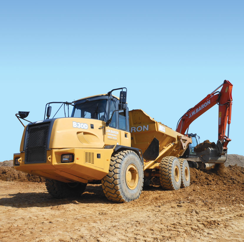J. W. Baron Earthworks providing heavy plant Hire throughout the South West