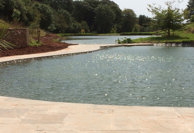 Artificial lake constructed for client in Devon
