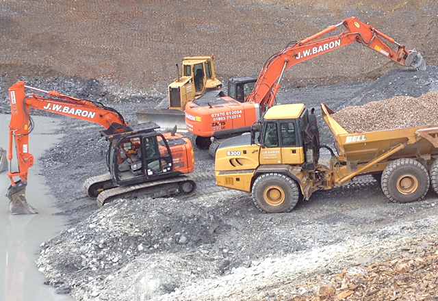 J W Baron Excavators and Dump Trucks